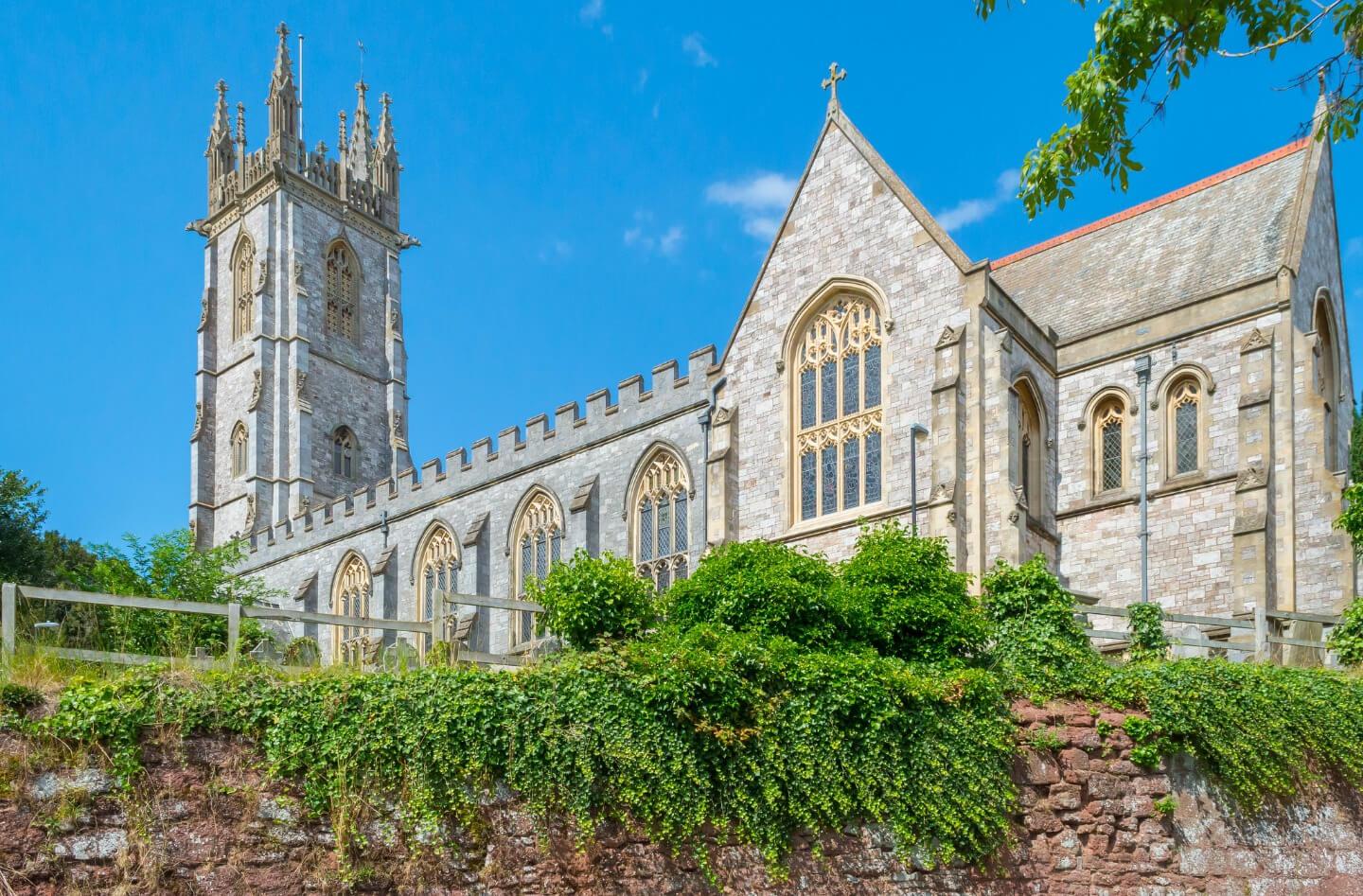 Student Accommodation in Heavitree, Exeter - St Michael & All Angels Church on a sunny day