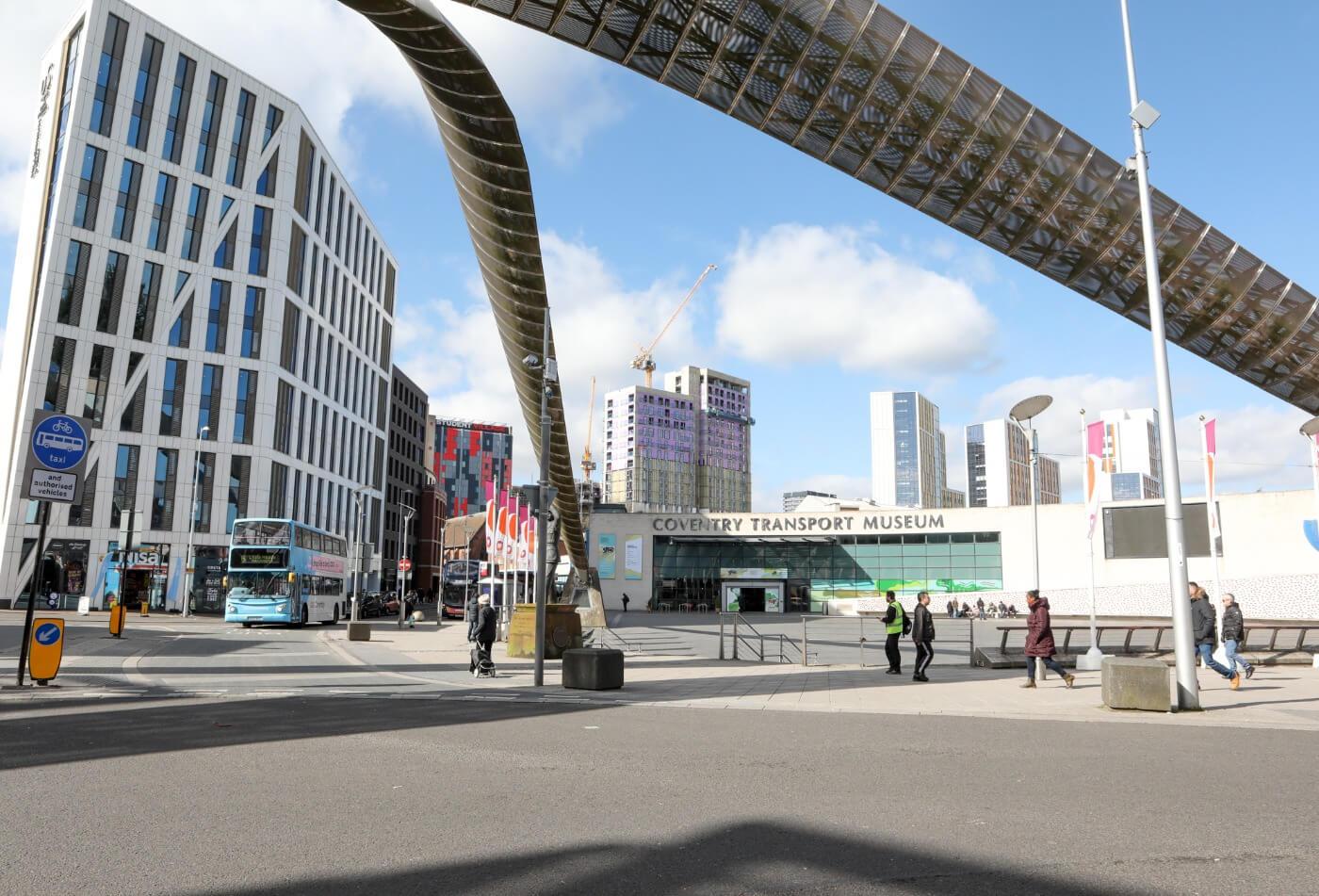 Student Accommodation in Coventry City Centre, Coventry - Coventry Transport Museum and the surrounding buildings